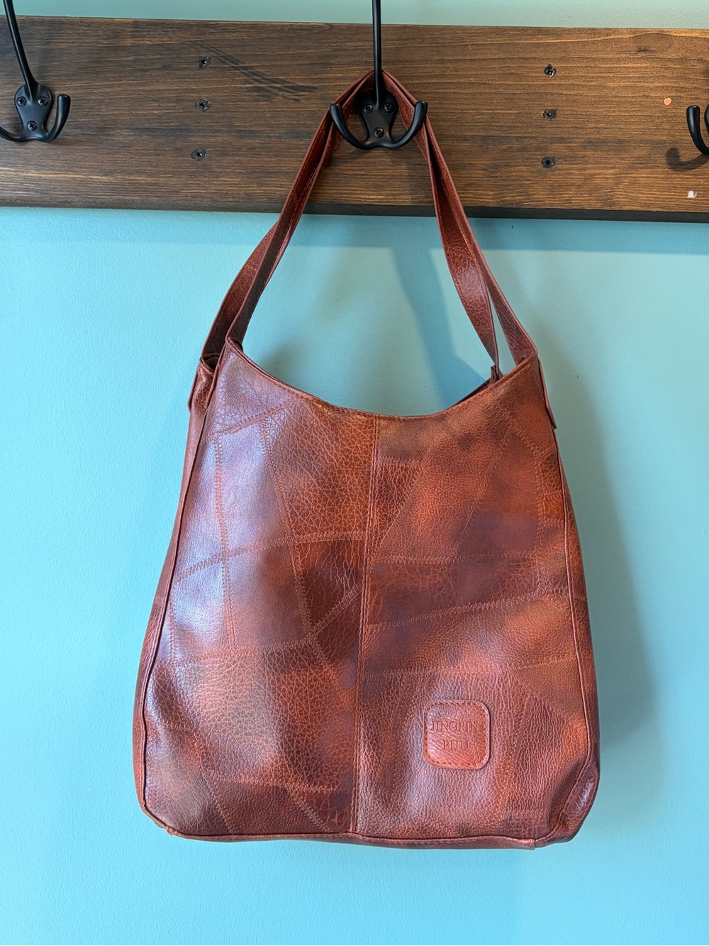 🔥🆕🔥 Jingpin Piju Brown Patchwork Hobo Bag